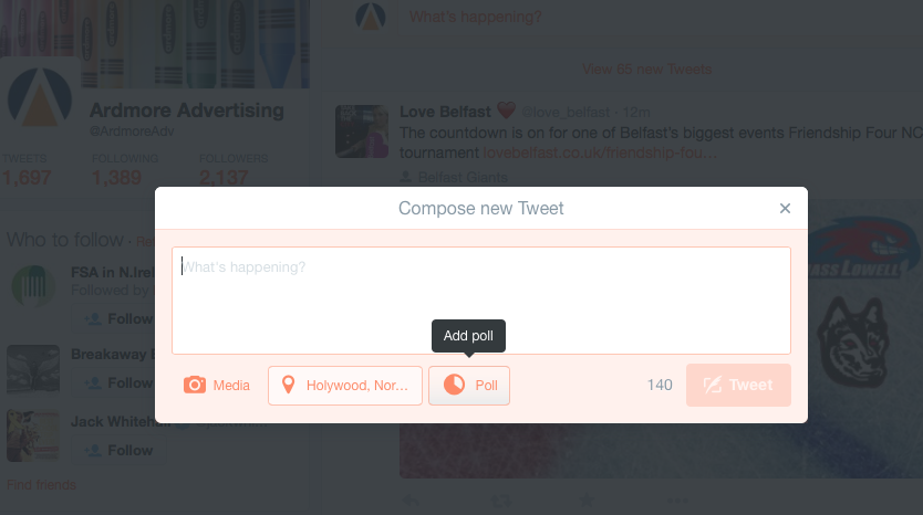 Twitter Add Poll