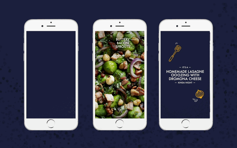Dromona Great Food Moments advertising campaign - Instagram Stories